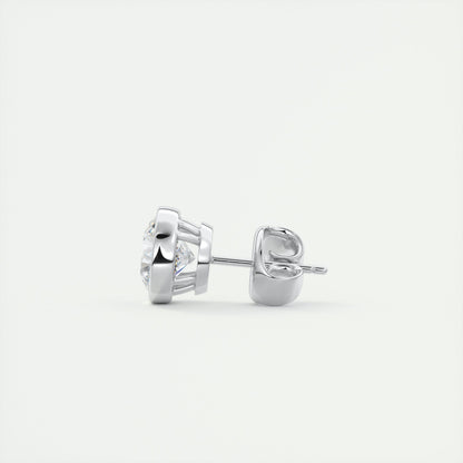 1.0 TCW Round Lab Grown Diamond Solitaire Studs 4