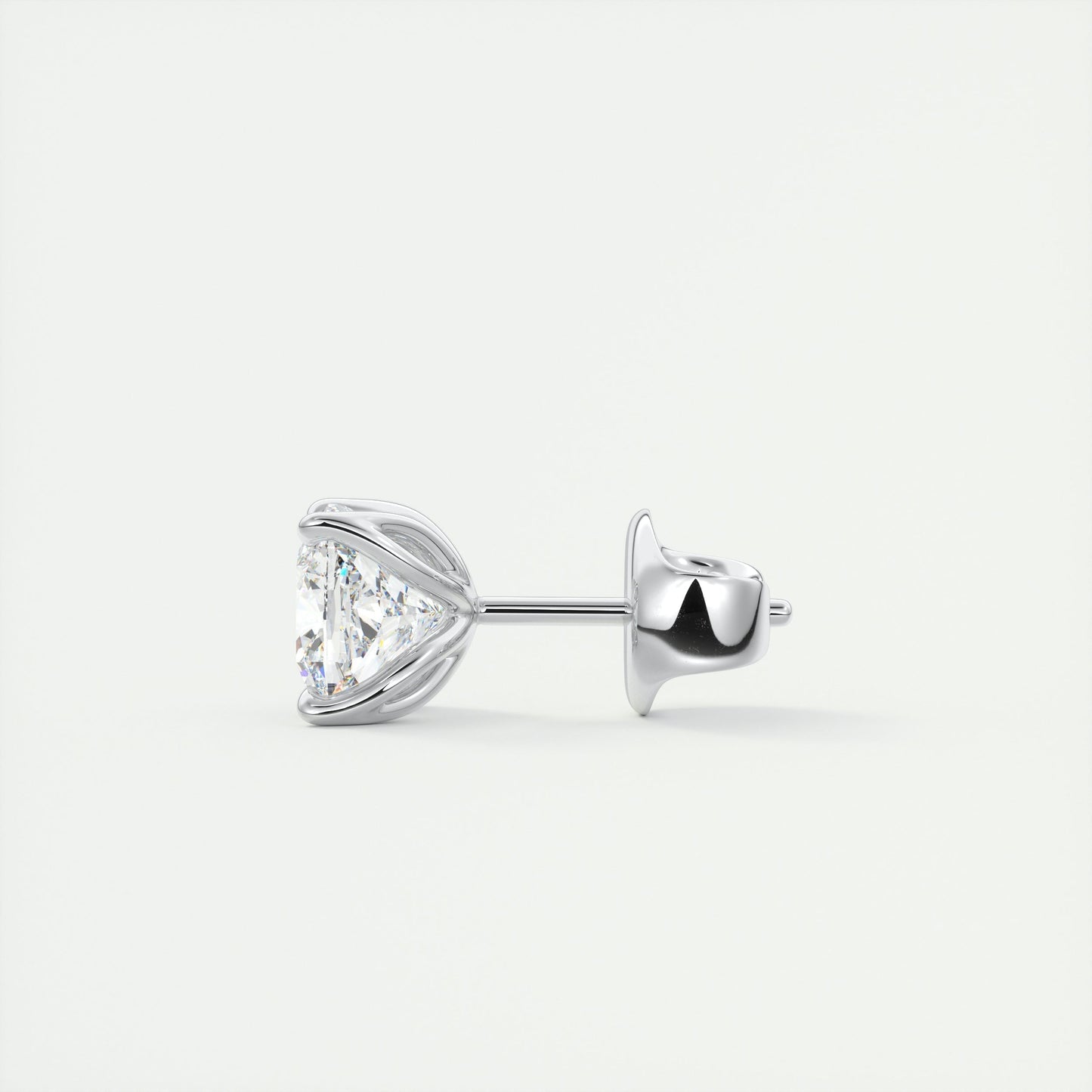 1.0 TCW Round Lab Grown Diamond Solitaire Studs 4