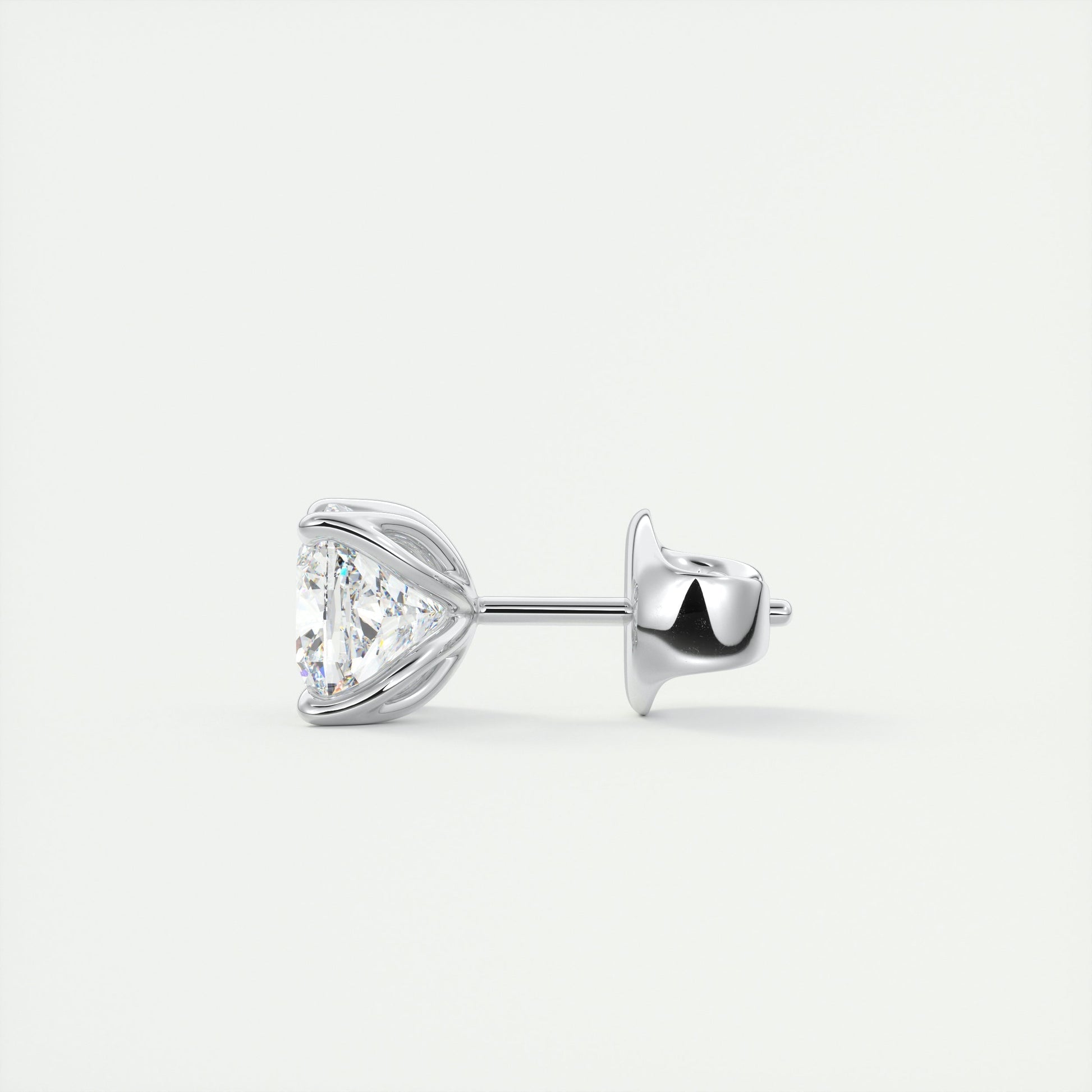 1.0 TCW Round Lab Grown Diamond Solitaire Studs 4