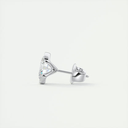 1.0 TCW Oval Lab Grown Diamond Solitaire Studs 4