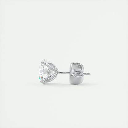 1.0 TCW Round Lab Grown Diamond Solitaire Studs 4