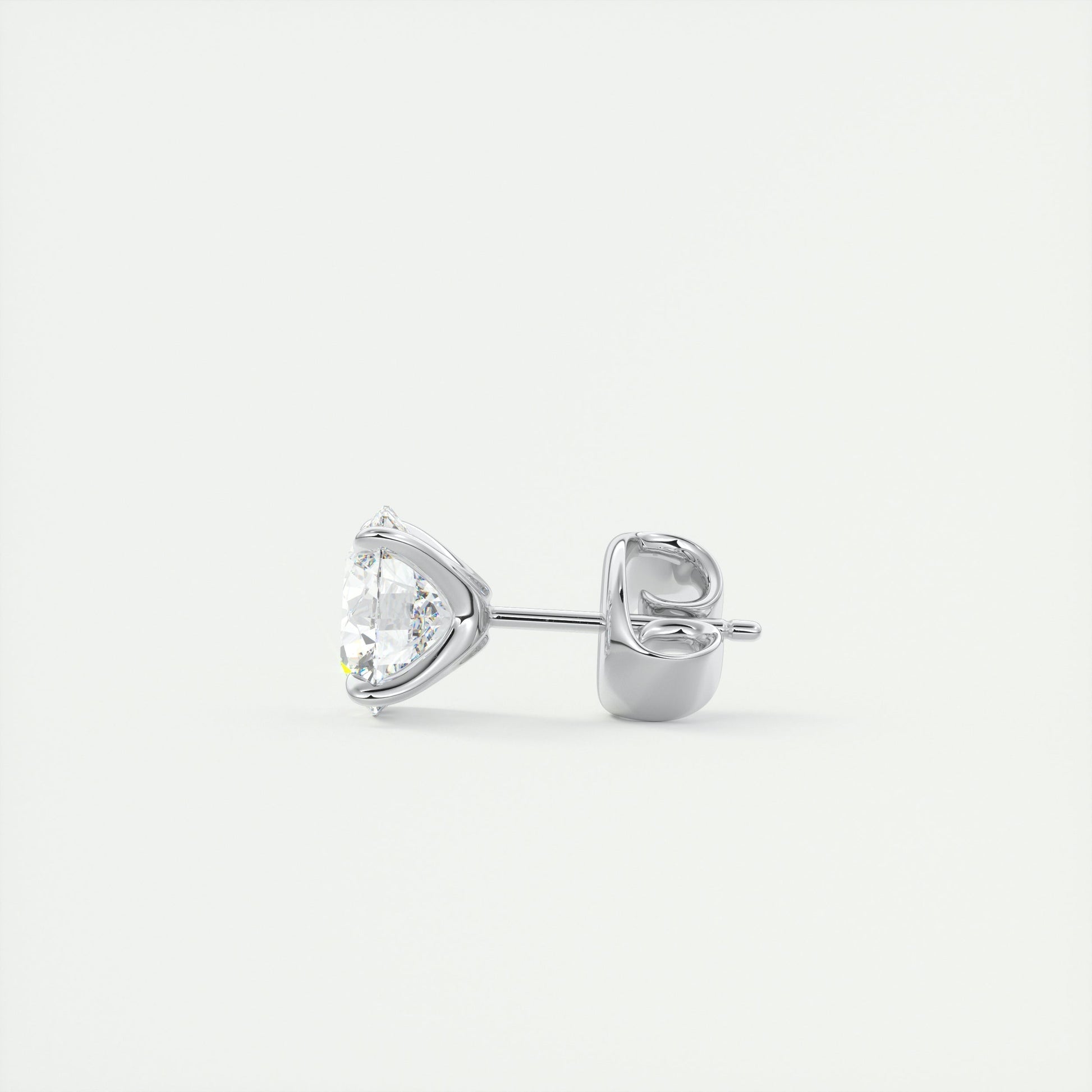 1.0 TCW Round Lab Grown Diamond Solitaire Studs 3