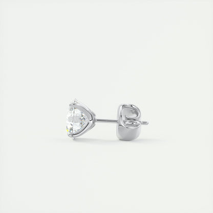 1.0 TCW Round Lab Grown Diamond Solitaire Studs 3