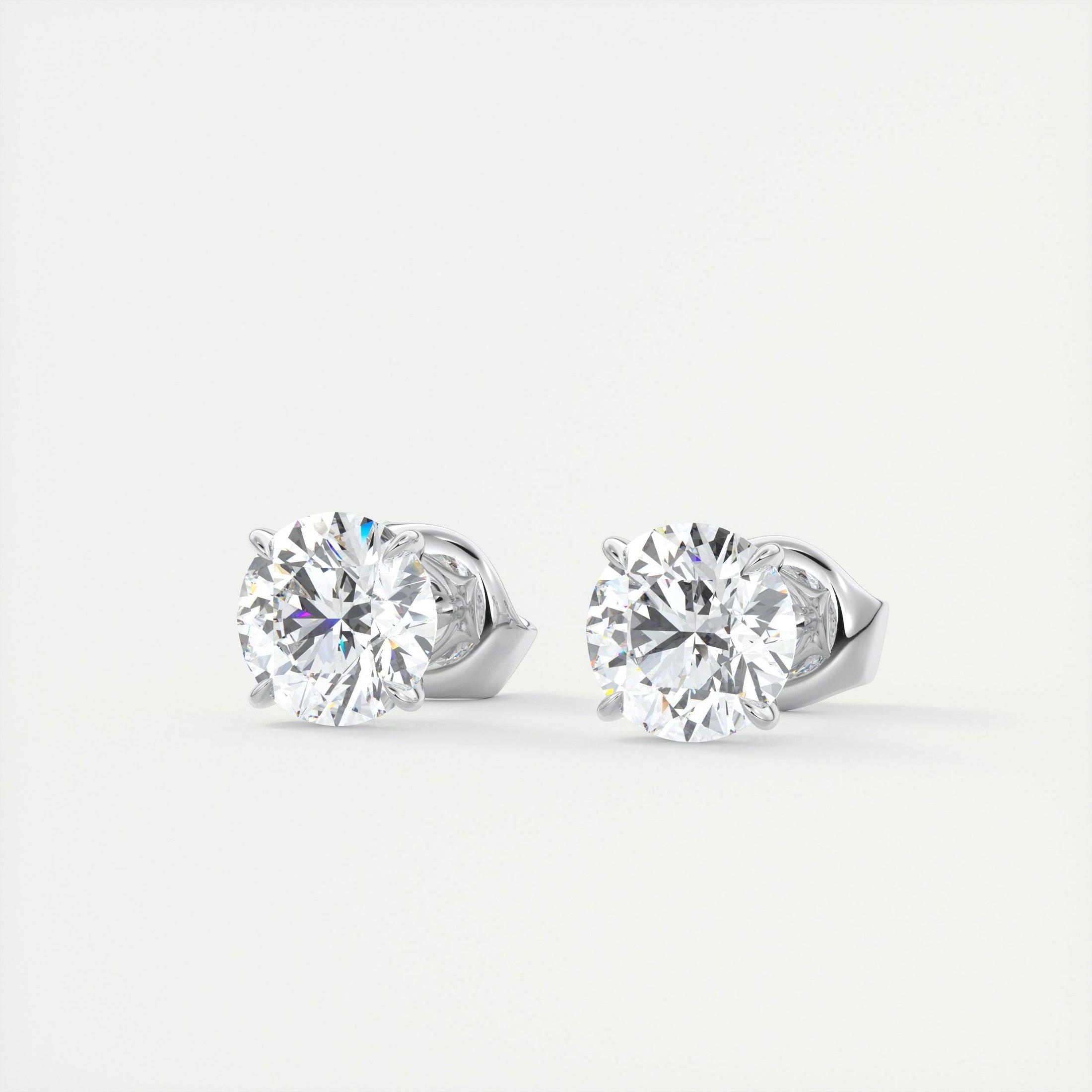 1.0 TCW Round Lab Grown Diamond Solitaire Studs