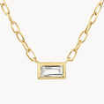 Load image into Gallery viewer, Elegant 0.27 TCW Baguette Lab Grown Diamond Bezel Necklace
