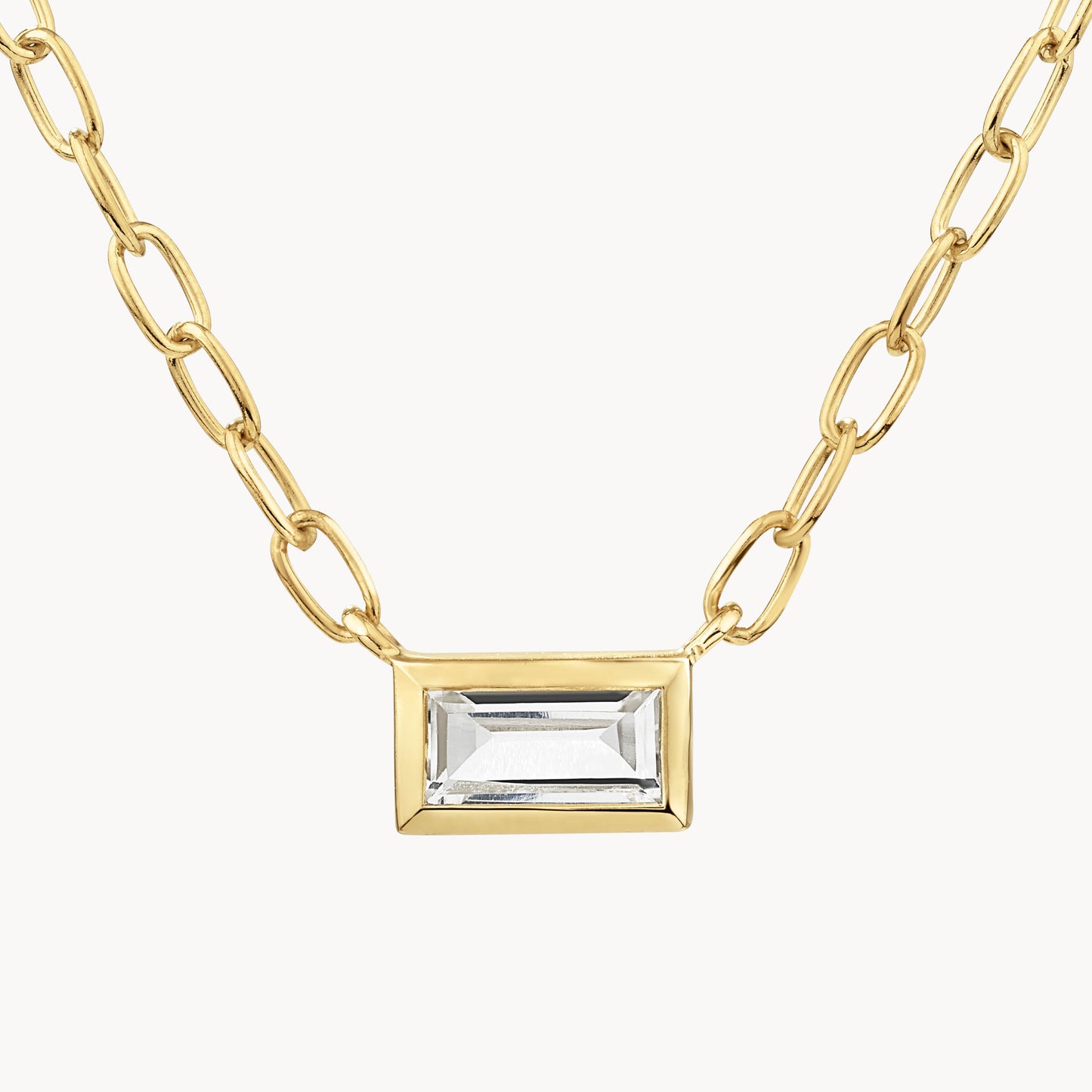 Elegant 0.27 TCW Baguette Lab Grown Diamond Bezel Necklace 1
