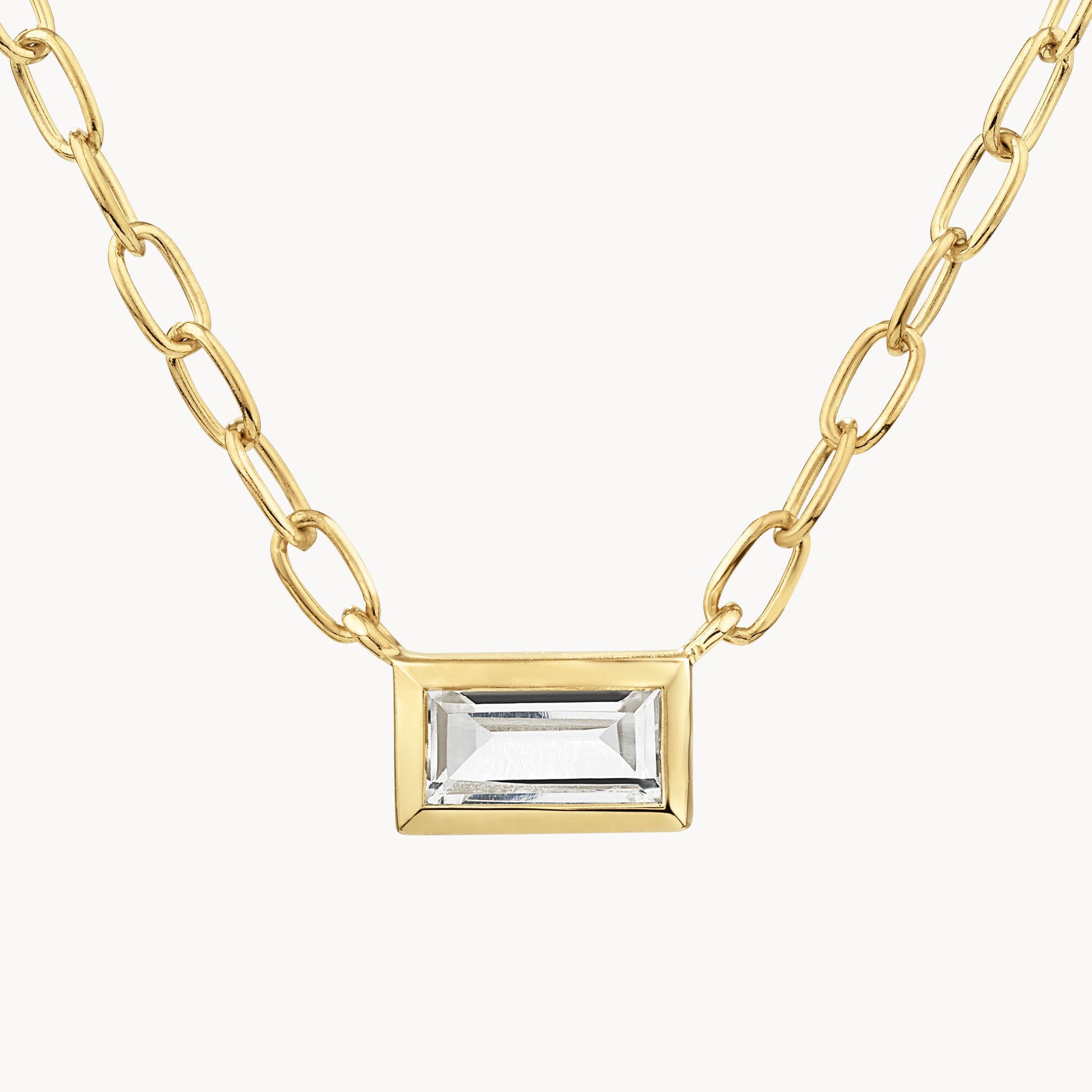 Elegant 0.27 TCW Baguette Lab Grown Diamond Bezel Necklace 1