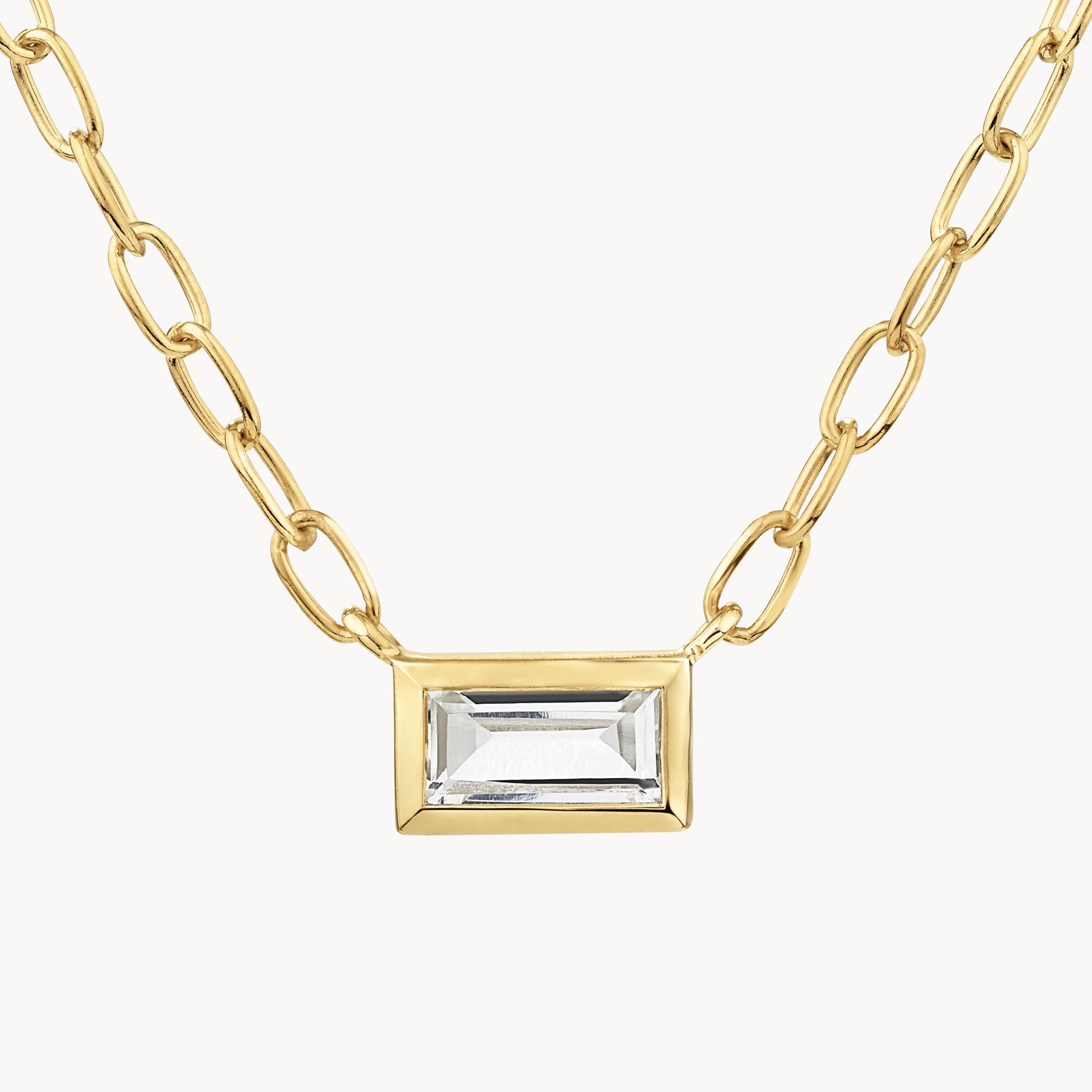 Elegant 0.27 TCW Baguette Lab Grown Diamond Bezel Necklace