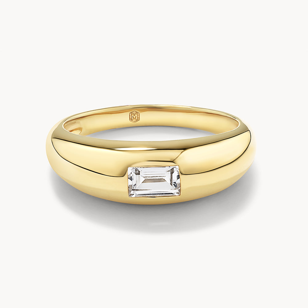 0.4 TCW Baguette Lab Grown Diamond Gold Wedding Band 1