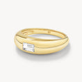 Load image into Gallery viewer, 0.4 TCW Baguette Lab Grown Diamond Gold Solitaire Wedding Band
