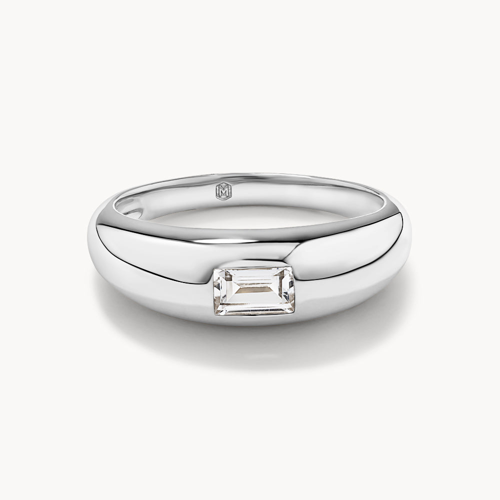 Radiant Elegance: 0.40 CT Baguette Lab Grown Diamond Wedding Band 1