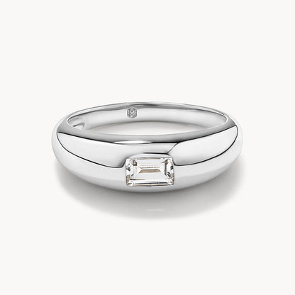 Radiant Elegance: 0.40 CT Baguette Lab Grown Diamond Wedding Band 1