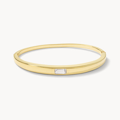 Radiant Elegance: 0.65 CT Baguette Lab Grown Diamond Bangle Bracelet 3