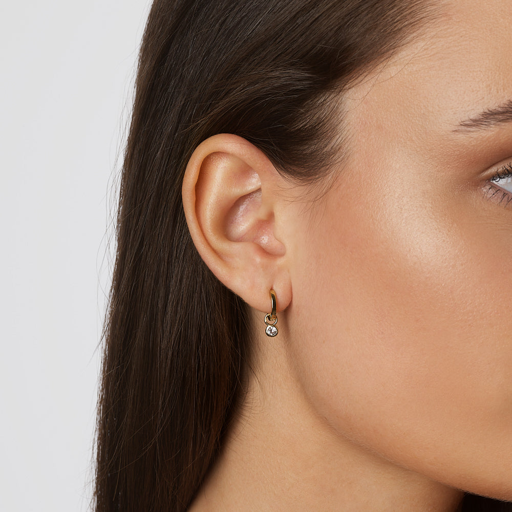 0.60 TCW Round Lab Grown Diamond Hoop Earrings 9