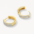 Load image into Gallery viewer, 1.0 TCW Round Lab Grown Diamond Hoop Earrings
