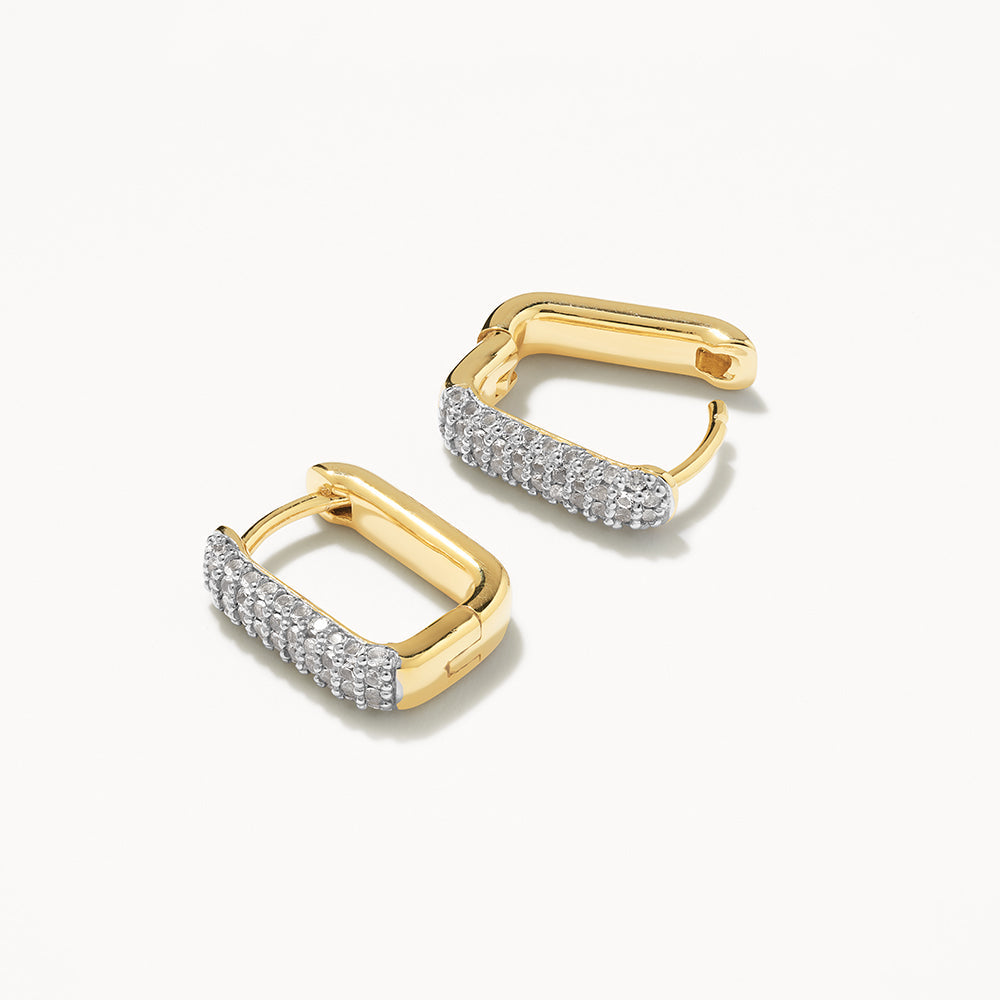 Radiant 0.42 TCW Round Lab Diamond Sleek Hoop Earrings 3