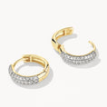 Load image into Gallery viewer, Elegant 0.70 TCW Round Lab Grown Diamond Hoop Earrings
