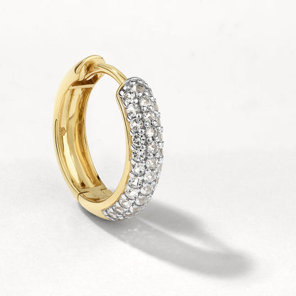 Elegant 0.70 TCW Round Lab Grown Diamond Hoop Earrings 6