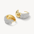 Load image into Gallery viewer, 0.80 TCW Round Lab Grown Diamond Mini Hoop Earrings 5
