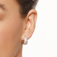 Load image into Gallery viewer, 0.80 TCW Round Lab Grown Diamond Mini Hoop Earrings
