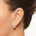 Load image into Gallery viewer, 0.80 TCW Round Lab Grown Diamond Mini Hoop Earrings 2
