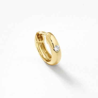 Elegant 0.12 TCW Round Lab Grown Diamond Hoop Earrings 6