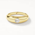 Load image into Gallery viewer, Radiant 0.47 CT Round Lab-Grown Diamond Solitaire Gold Wedding Band
