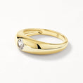 Load image into Gallery viewer, Radiant 0.47 CT Round Lab-Grown Diamond Solitaire Gold Wedding Band
