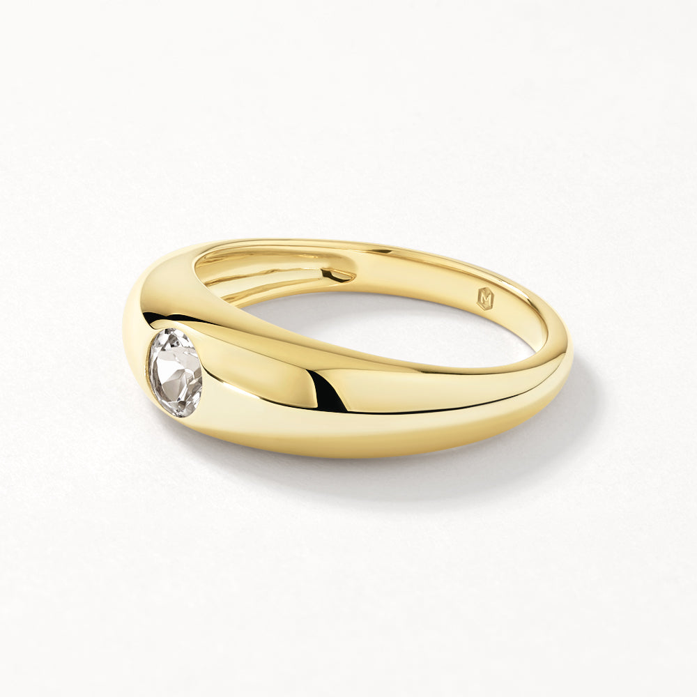 Radiant 0.47 CT Round Lab-Grown Diamond Gold Wedding Band 5