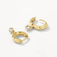 Load image into Gallery viewer, 0.44 TCW Round Lab Grown Diamond Gold Hoop Earrings
