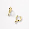 Load image into Gallery viewer, 0.44 TCW Round Lab Grown Diamond Gold Hoop Earrings
