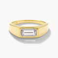 Load image into Gallery viewer, Elegant 0.40 TCW Baguette Lab Grown Diamond Signet Wedding Band
