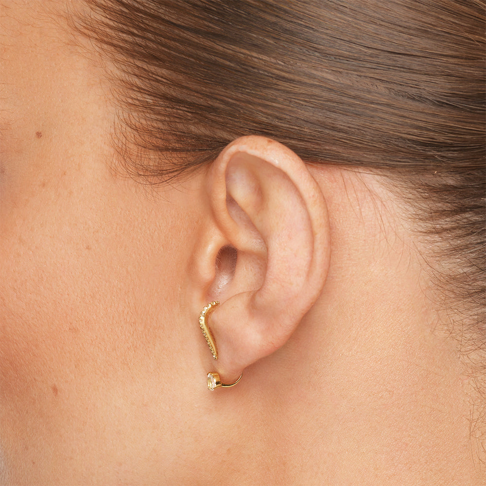 Elegant 0.50 Carat Round & Pear Lab-Grown Diamond Hoops 7