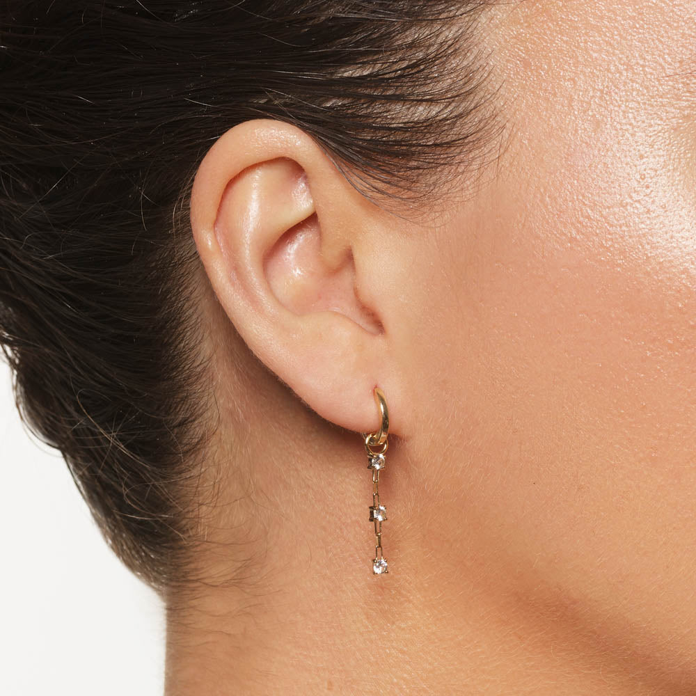 Elegant 0.11 TCW Round Lab Grown Diamond Lariat Earrings 3