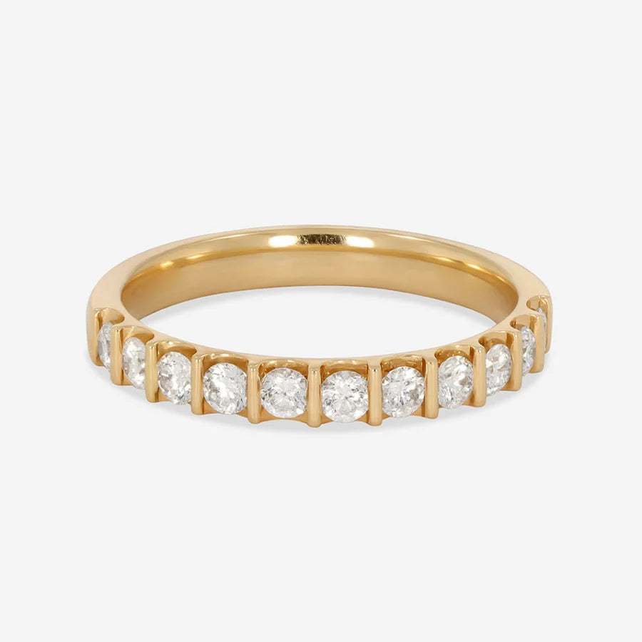 Curved- 0.25 CT Marquise Lab Grown Diamond Wedding Band