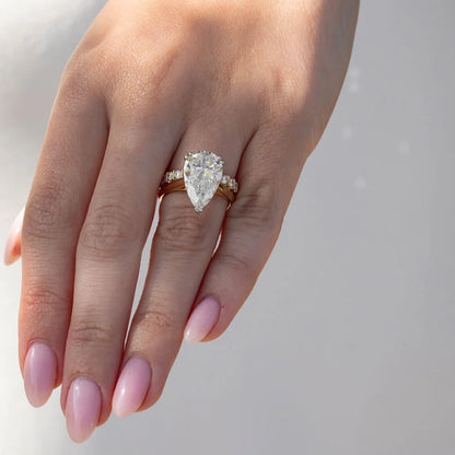 Curved- 0.25 CT Marquise Lab Grown Diamond Wedding Band