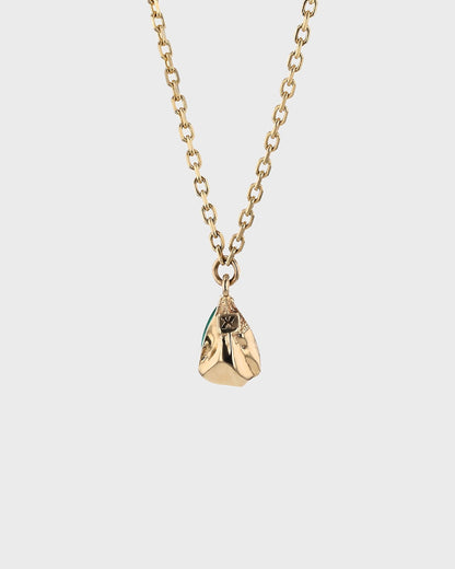 0.50 CT Pear-Cut Emerald Lab-Made Diamond Necklace in Gold Setting 3