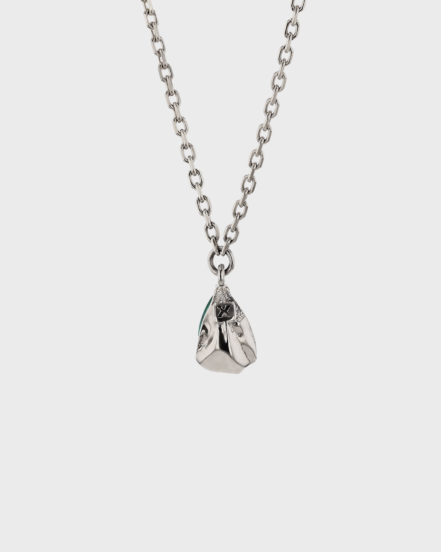 0.50 CT Pear Shaped Emerald Pendant Necklace 2