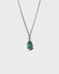 Load image into Gallery viewer, 0.50 CT Pear Shaped Emerald Pendant Necklace
