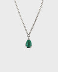 Load image into Gallery viewer, 0.50 CT Pear Shaped Emerald Pendant Necklace
