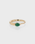 Load image into Gallery viewer, 0.30 TCW Pear Cut Emerald Lab Made Diamond Solitaire Engagement Ring
