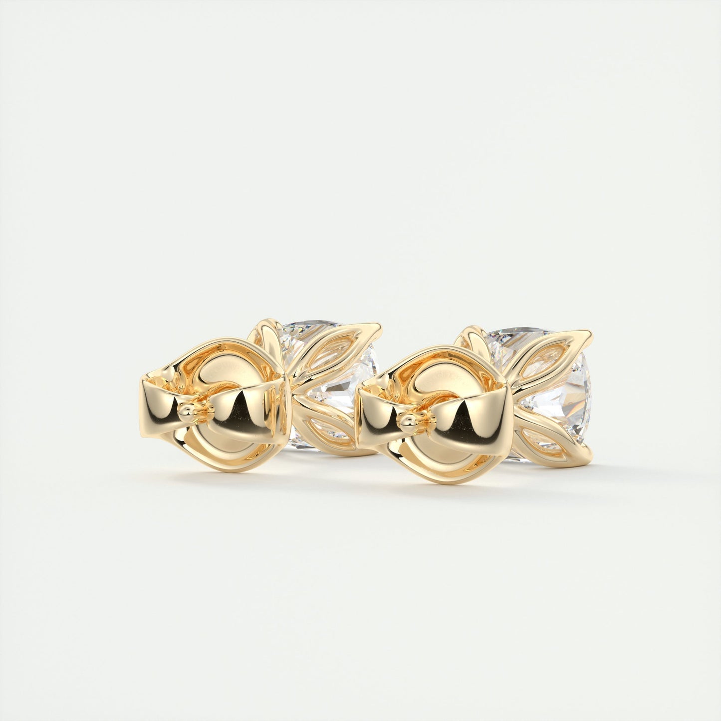 1.0 TCW Round Lab Grown Diamond Solitaire Studs 11