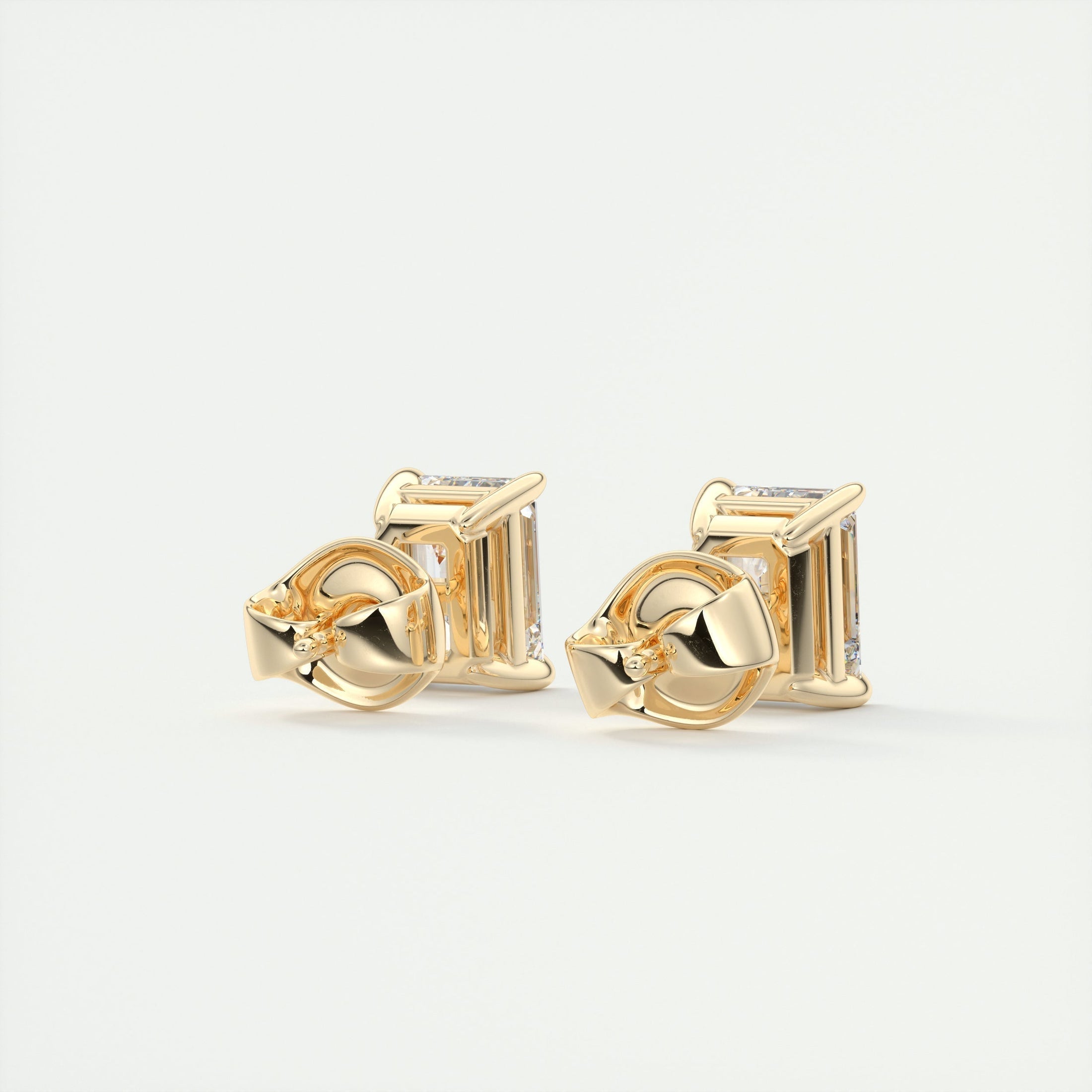 1.0 Carat Emerald-Cut Lab Grown Diamond Stud Earrings