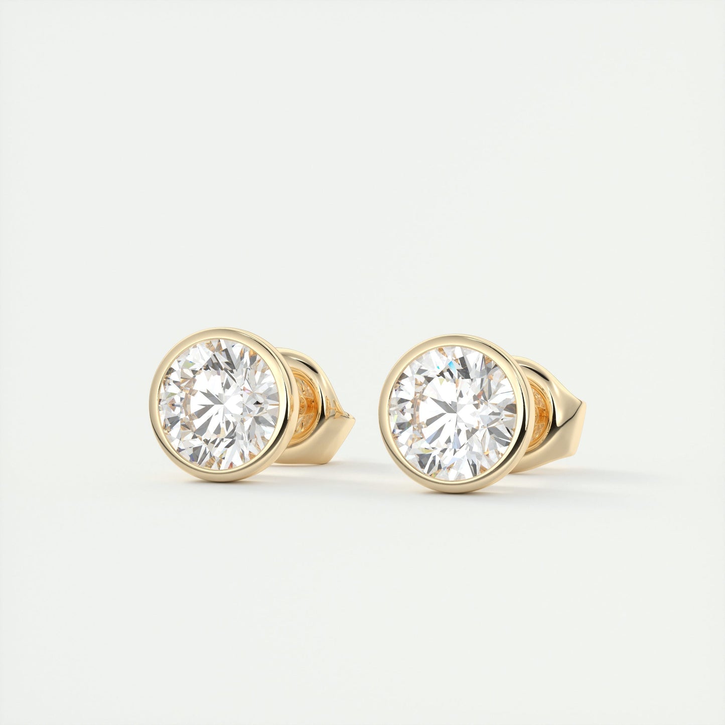 1.0 TCW Round Lab Grown Diamond Solitaire Studs 5