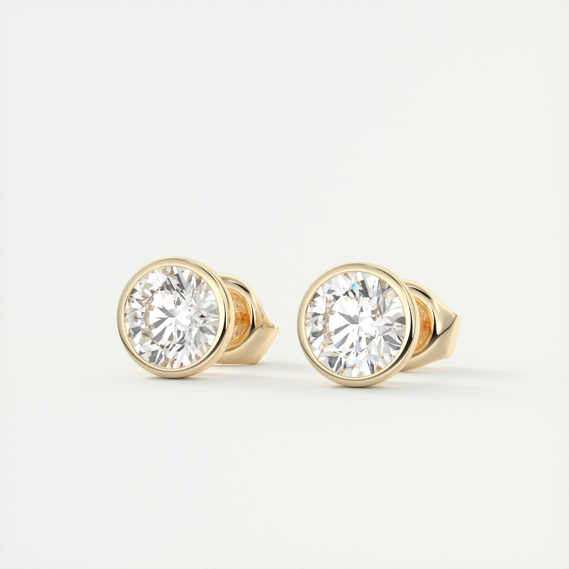 1.0 TCW Round Lab Grown Diamond Solitaire Studs 5