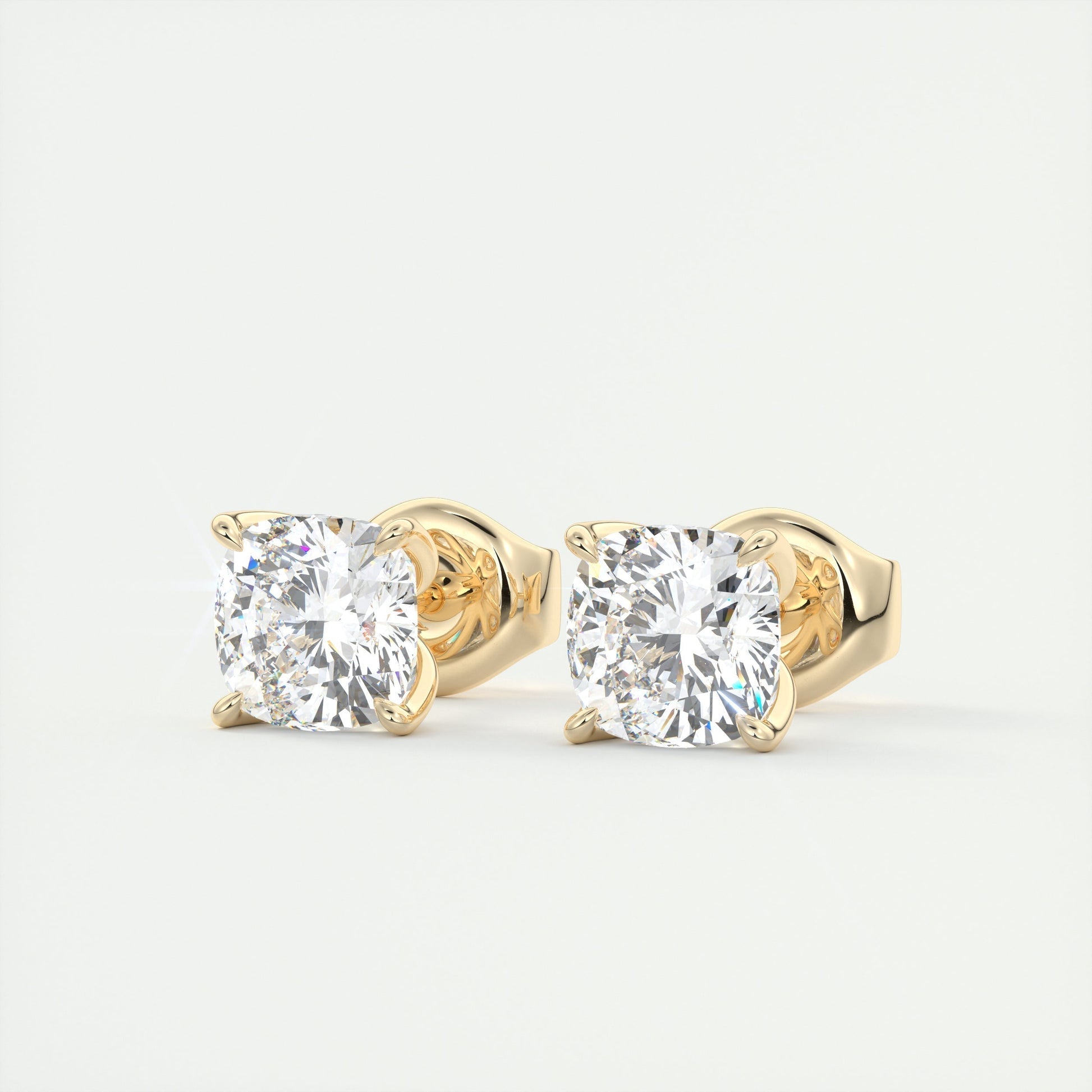 1.0 TCW Round Lab Grown Diamond Solitaire Studs 6