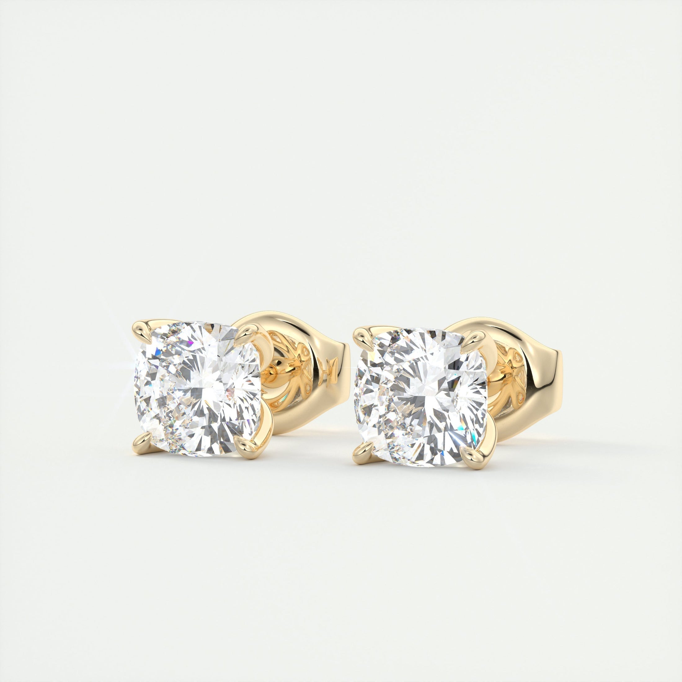 1.0 TCW Round Lab Grown Diamond Solitaire Studs