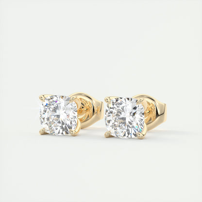 1.0 TCW Round Lab Grown Diamond Solitaire Studs 6
