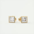 Load image into Gallery viewer, 1.0 TCW Princess Lab Grown Diamond Solitaire Studs
