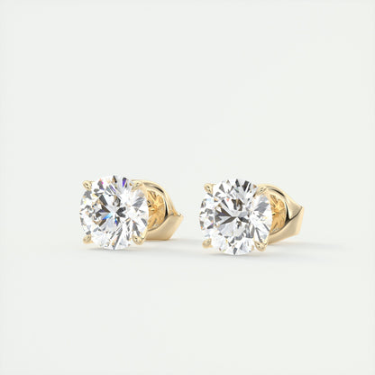 1.0 TCW Round Lab Grown Diamond Solitaire Studs 6